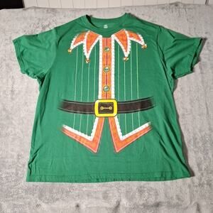 Santa's Helper (The Elf) Tee Shirt Holiday Time (2XL) Christmas Short Sleeve